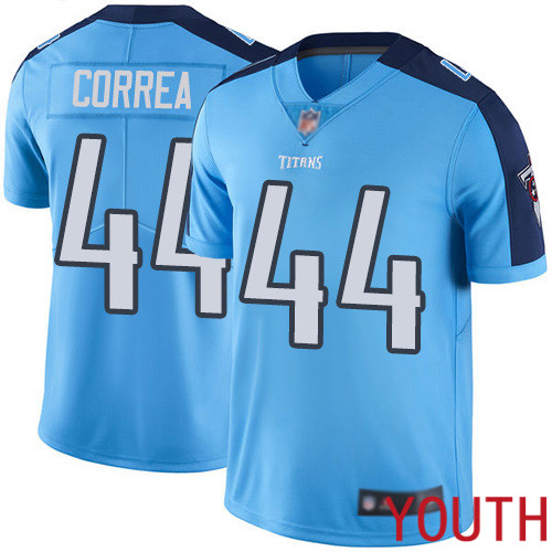 Tennessee Titans Limited Light Blue Youth Kamalei Correa Jersey NFL Football #44 Rush Vapor Untouchable